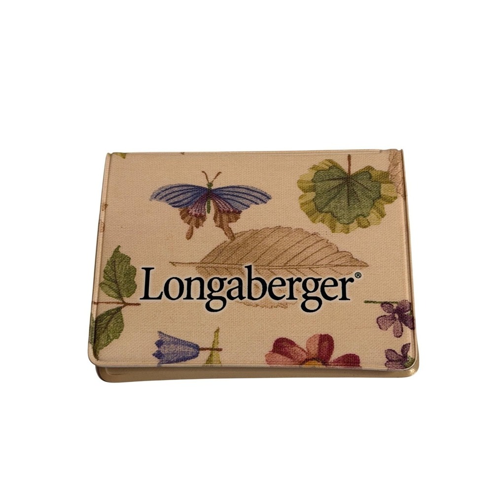 Longaberger Floral Butterfly Notepad Paper Desk Stationary Charming Decor New
